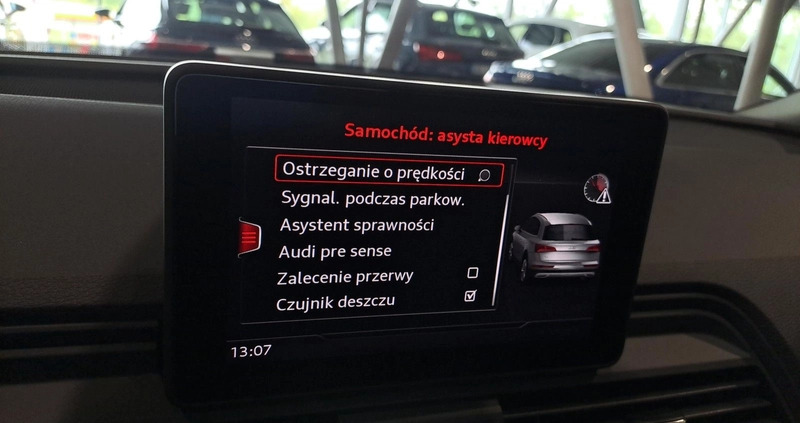 Audi Q5 cena 139900 przebieg: 104283, rok produkcji 2019 z Warszawa małe 379